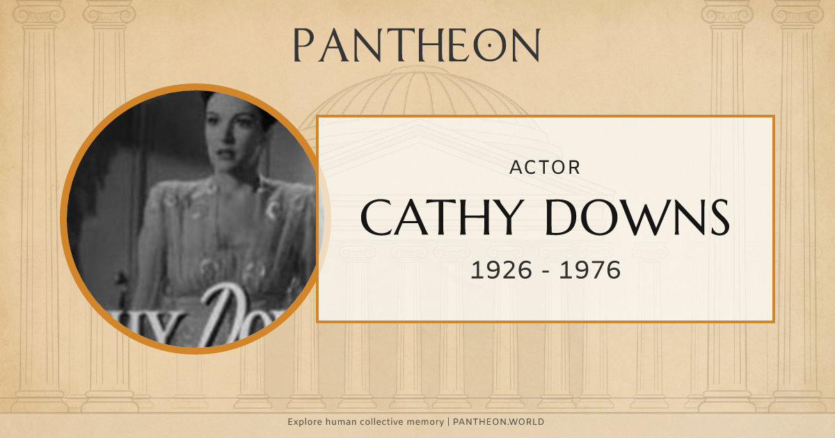 Cathy Downs Biography Pantheon