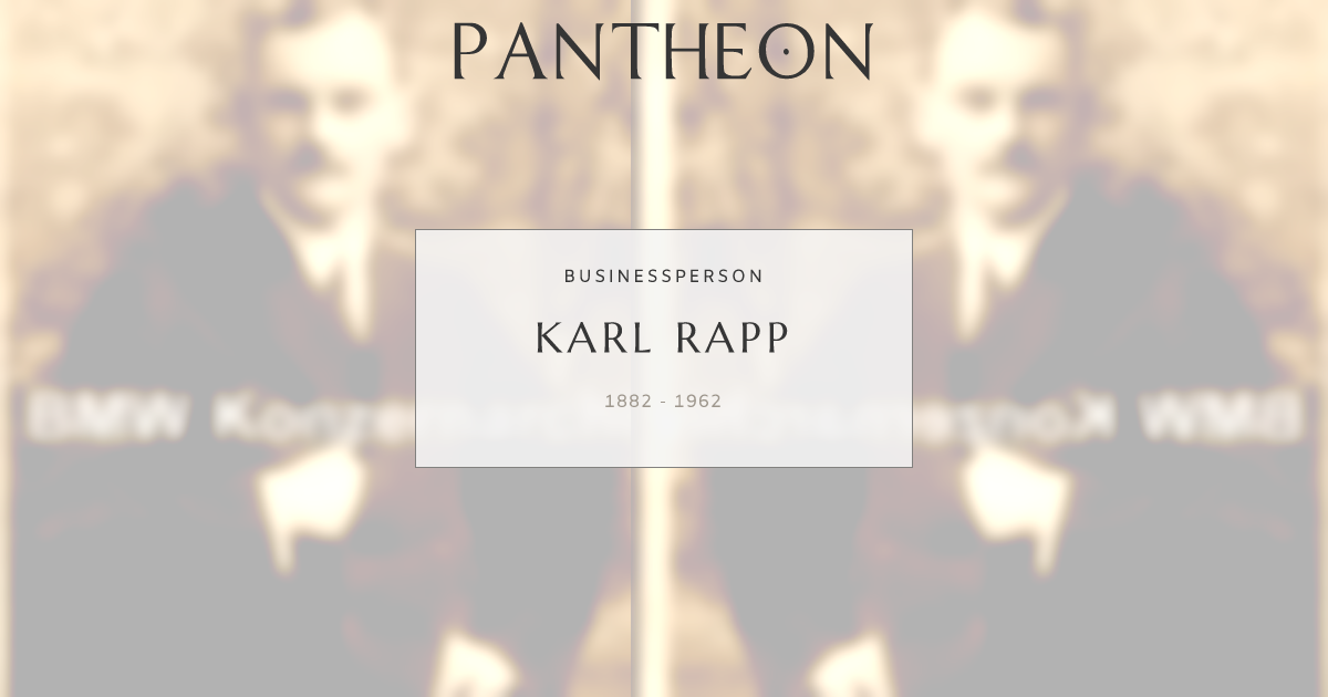 Karl Rapp Biography | Pantheon