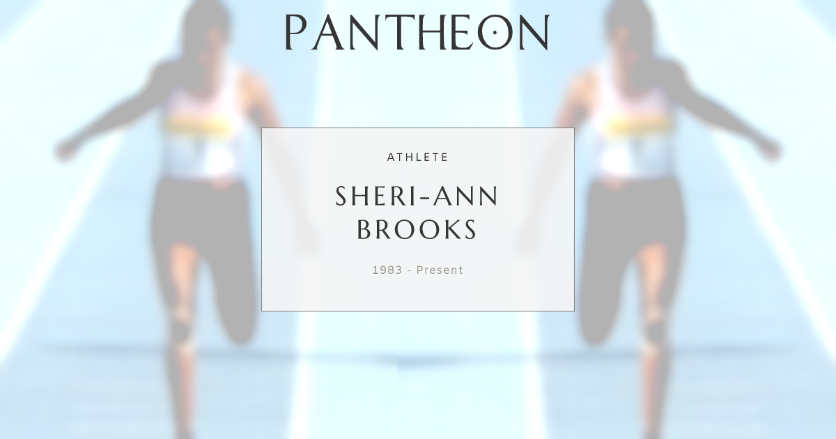 Sheri-Ann Brooks Biography | Pantheon