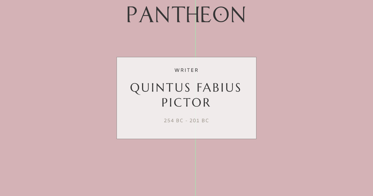 Quintus Fabius Pictor Biography Pantheon