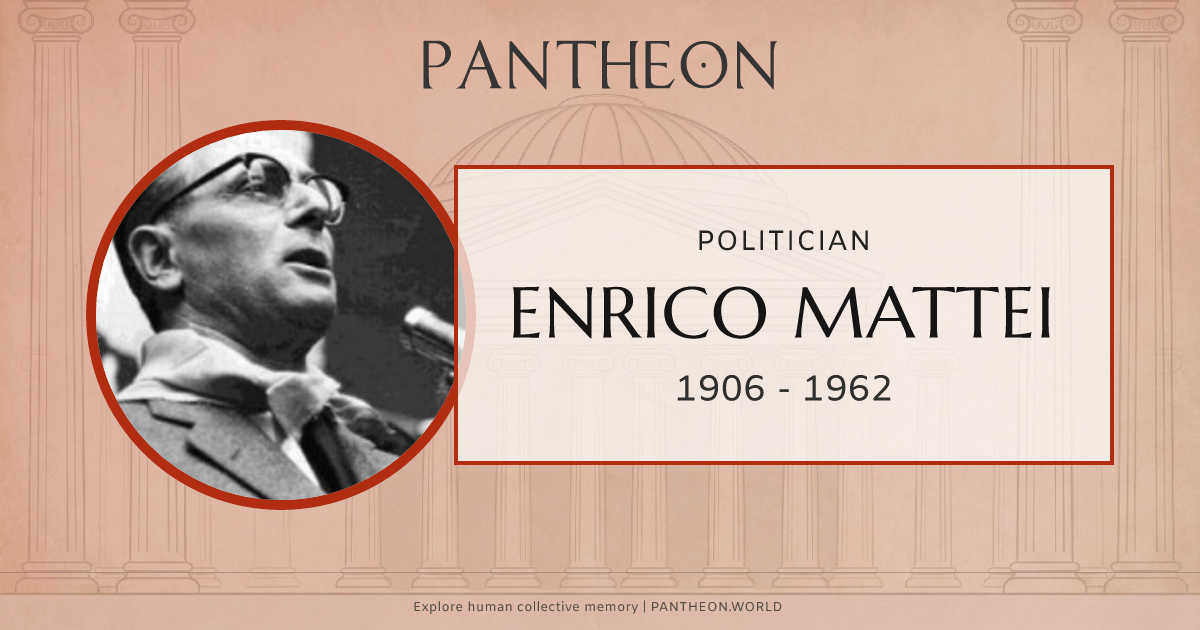 Enrico Mattei Biography | Pantheon