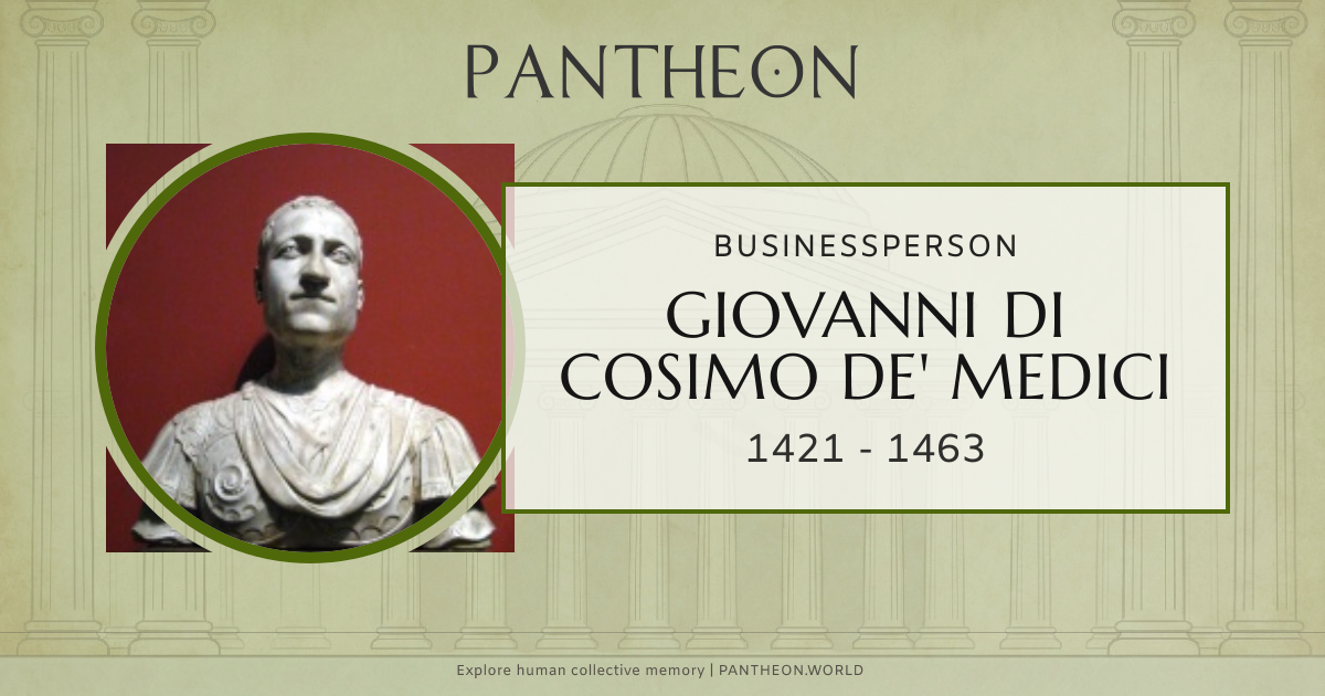 Giovanni di Cosimo de' Medici Biography | Pantheon