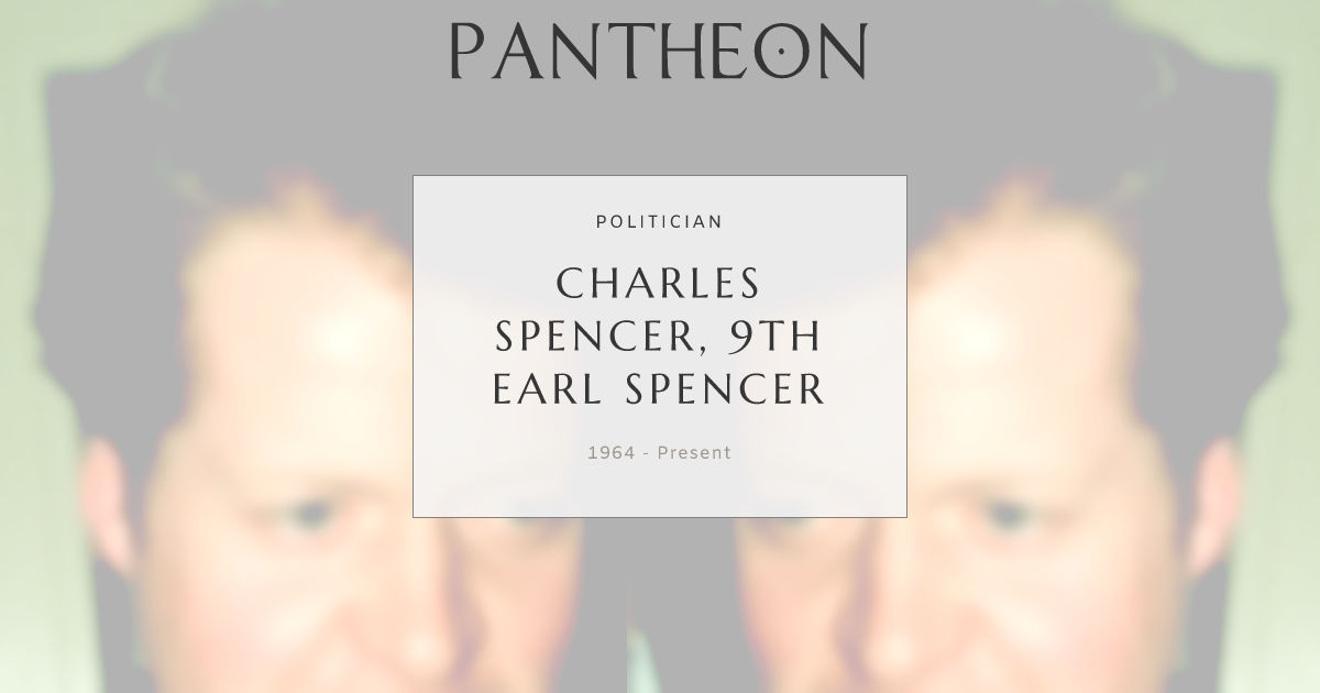 Charles Spencer, 9th Earl Spencer Biography Pantheon